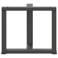 Kavos staliuko kojelės, T formos, 2 vnt., antracito spalvos, 50x25x(42 - 43) cm, plienas - Namų Idėja