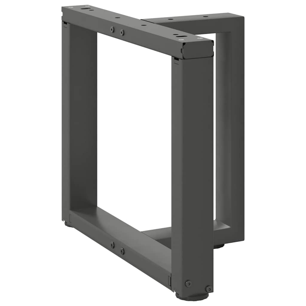 Kavos staliuko kojelės, T formos, 2 vnt., antracito spalvos, 50x25x(42 - 43) cm, plienas - Namų Idėja