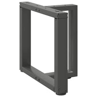 Kavos staliuko kojelės, T formos, 2 vnt., antracito spalvos, 50x25x(42 - 43) cm, plienas - Namų Idėja