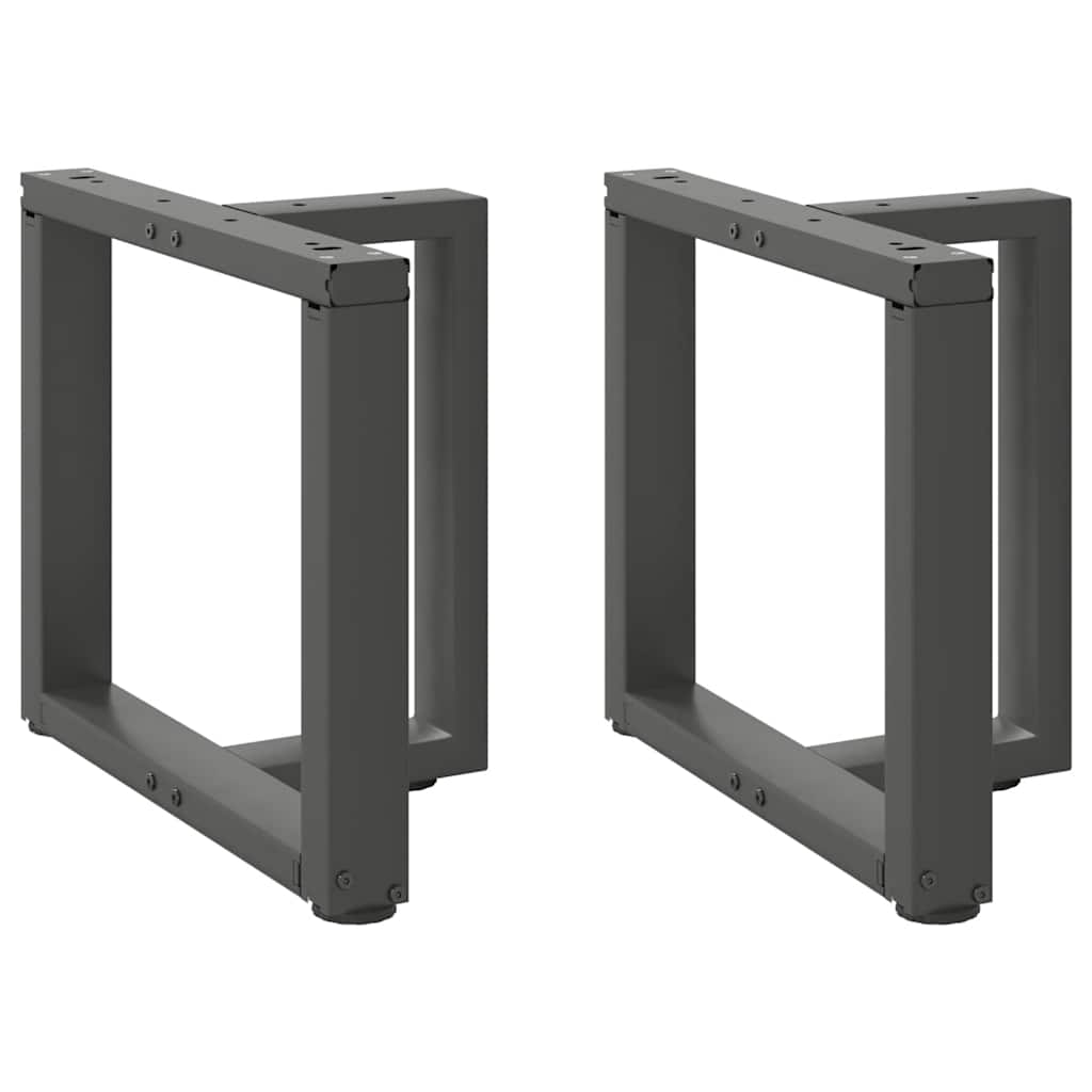 Kavos staliuko kojelės, T formos, 2 vnt., antracito spalvos, 50x25x(42 - 43) cm, plienas - Namų Idėja