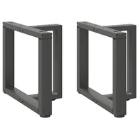 Kavos staliuko kojelės, T formos, 2 vnt., antracito spalvos, 50x25x(42 - 43) cm, plienas - Namų Idėja