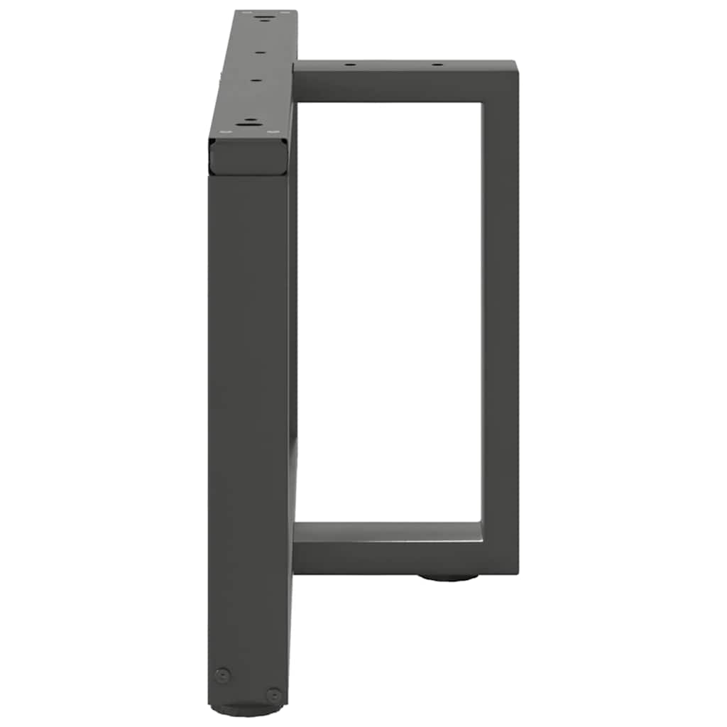 Kavos staliuko kojelės, T formos, 2 vnt., antracito spalvos, 60x25x(42 - 43) cm, plienas - Namų Idėja