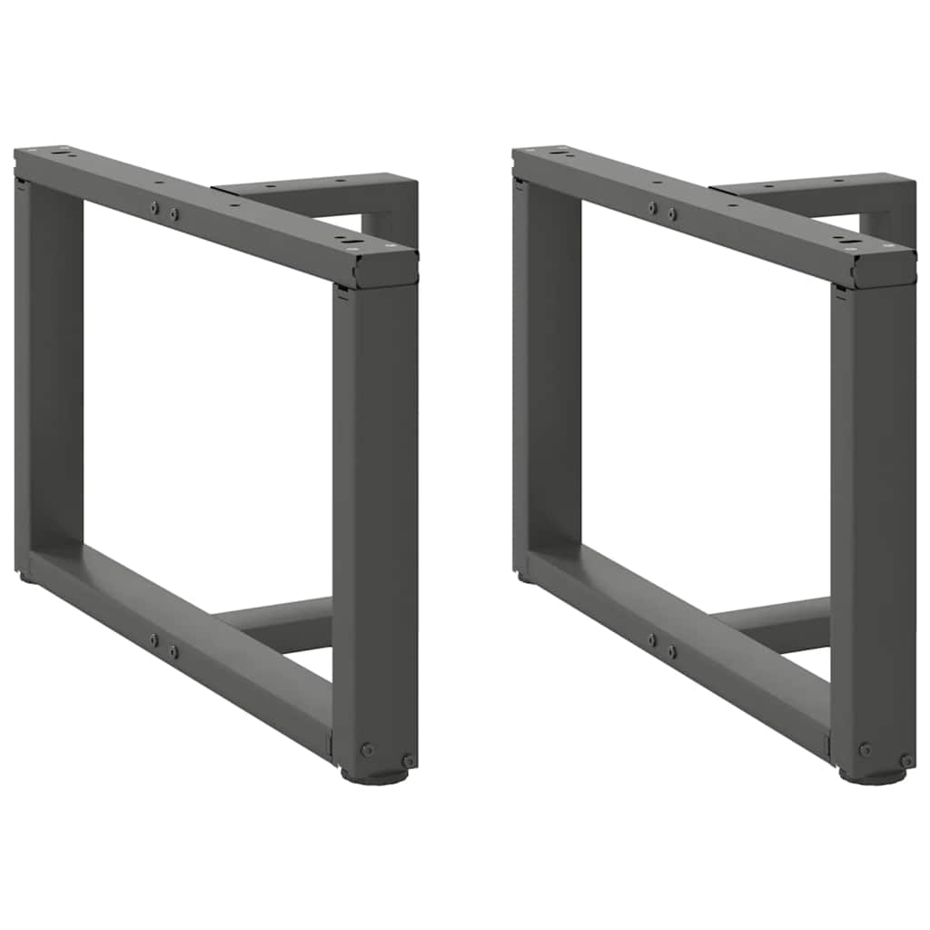 Kavos staliuko kojelės, T formos, 2 vnt., antracito spalvos, 60x25x(42 - 43) cm, plienas - Namų Idėja