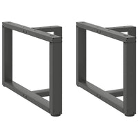 Kavos staliuko kojelės, T formos, 2 vnt., antracito spalvos, 60x25x(42 - 43) cm, plienas - Namų Idėja