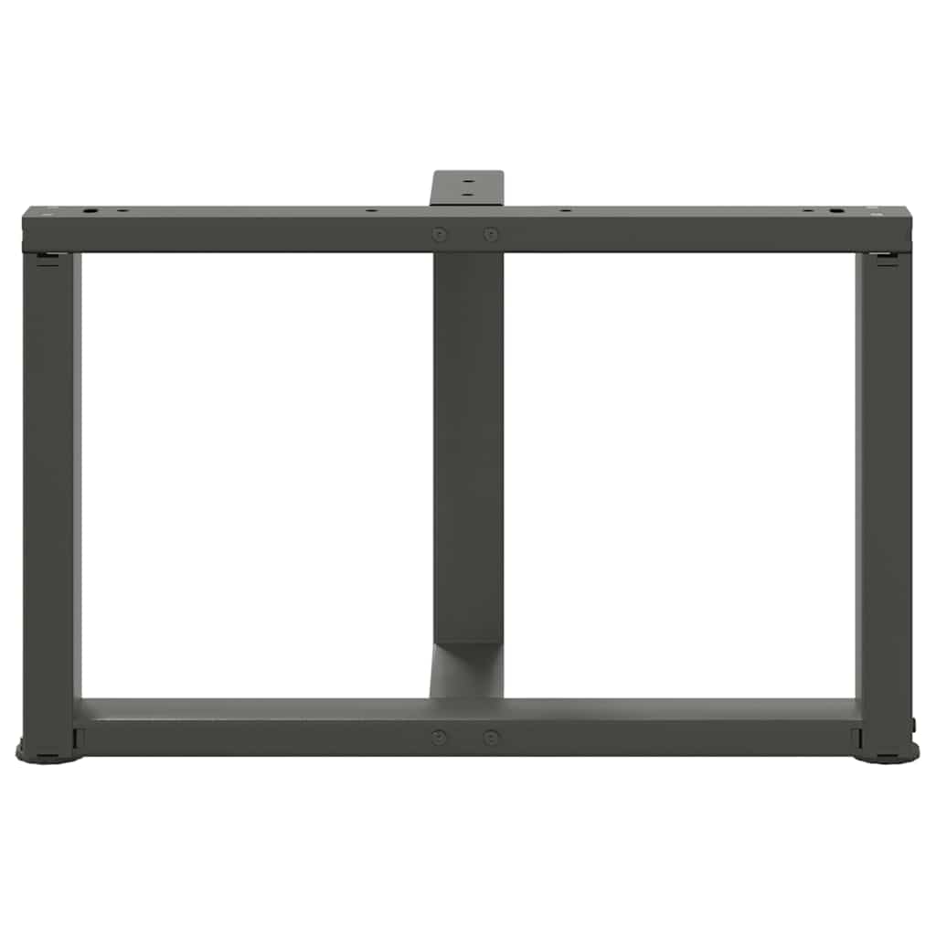 Kavos staliuko kojelės, T formos, 2 vnt., antracito spalvos, 60x25x(42 - 43) cm, plienas - Namų Idėja