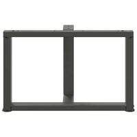 Kavos staliuko kojelės, T formos, 2 vnt., antracito spalvos, 60x25x(42 - 43) cm, plienas - Namų Idėja