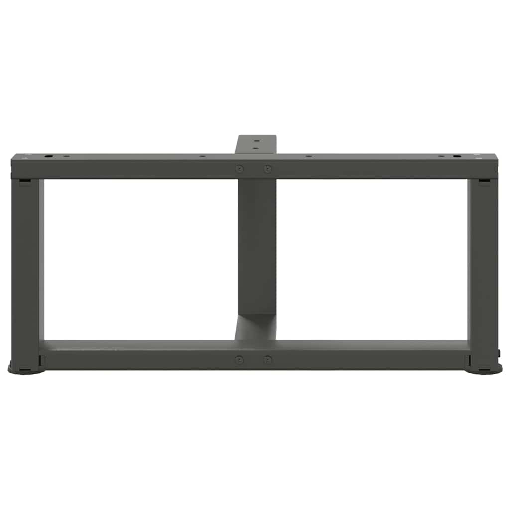 Kavos staliuko kojelės, T formos, 2 vnt., antracito spalvos, 70x25x(30 - 31) cm, plienas - Namų Idėja