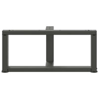 Kavos staliuko kojelės, T formos, 2 vnt., antracito spalvos, 70x25x(30 - 31) cm, plienas - Namų Idėja