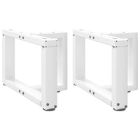 Kavos staliuko kojelės, T formos, 2 vnt., baltos, 40x25x(30 - 31) cm, plienas - Namų Idėja