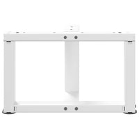 Kavos staliuko kojelės, T formos, 2 vnt., baltos, 40x25x(30 - 31) cm, plienas - Namų Idėja