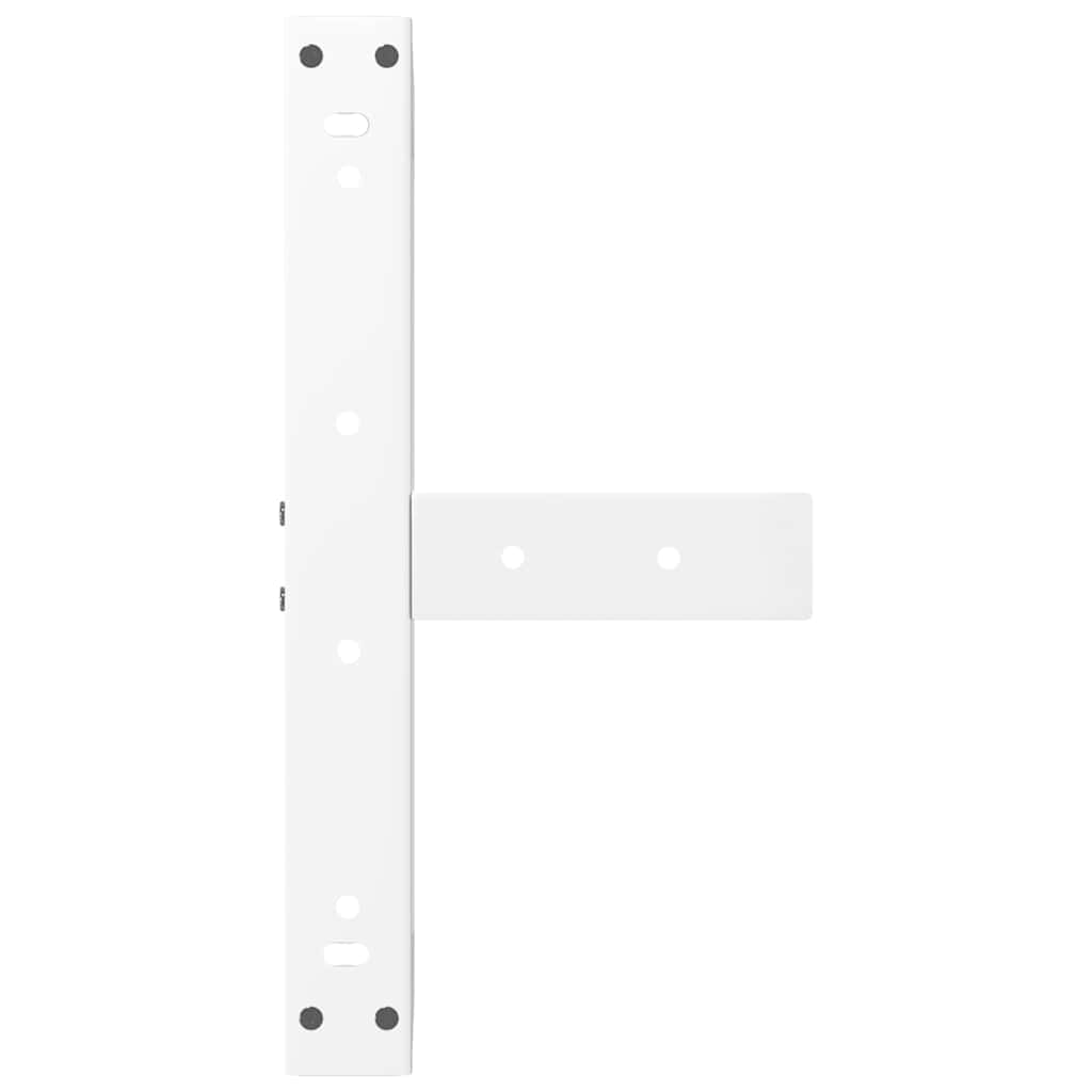 Kavos staliuko kojelės, T formos, 2 vnt., baltos, 40x25x(30 - 31) cm, plienas - Namų Idėja