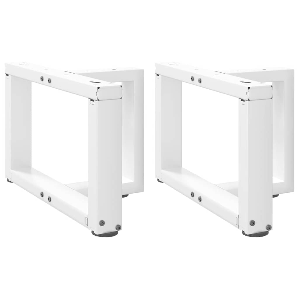 Kavos staliuko kojelės, T formos, 2 vnt., baltos, 50x25x(30 - 31) cm, plienas - Namų Idėja