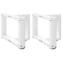 Kavos staliuko kojelės, T formos, 2 vnt., baltos, 50x25x(30 - 31) cm, plienas - Namų Idėja