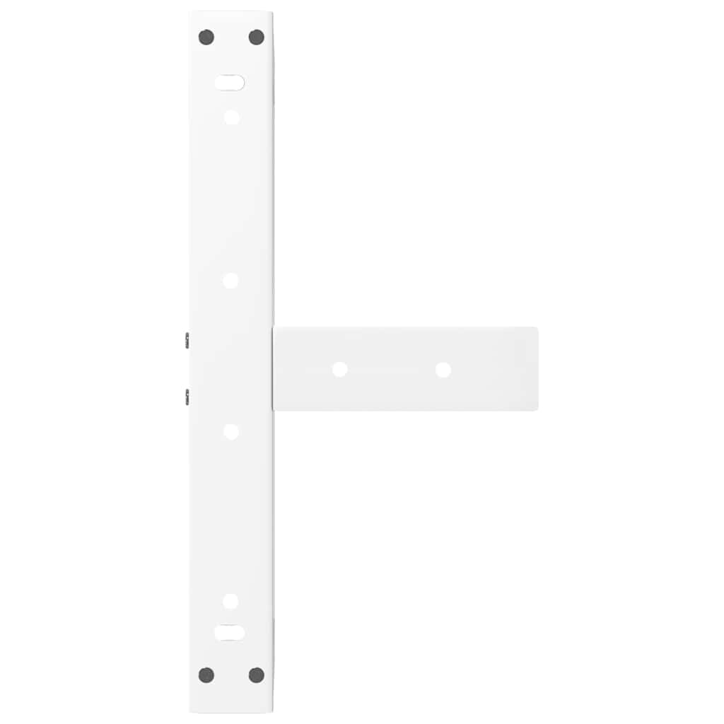 Kavos staliuko kojelės, T formos, 2 vnt., baltos, 50x25x(30 - 31) cm, plienas - Namų Idėja