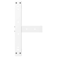 Kavos staliuko kojelės, T formos, 2 vnt., baltos, 50x25x(30 - 31) cm, plienas - Namų Idėja