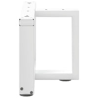 Kavos staliuko kojelės, T formos, 2 vnt., baltos, 50x25x(30 - 31) cm, plienas - Namų Idėja