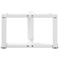 Kavos staliuko kojelės, T formos, 2 vnt., baltos, 50x25x(30 - 31) cm, plienas - Namų Idėja