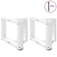 Kavos staliuko kojelės, T formos, 2 vnt., baltos, 50x25x(30 - 31) cm, plienas - Namų Idėja