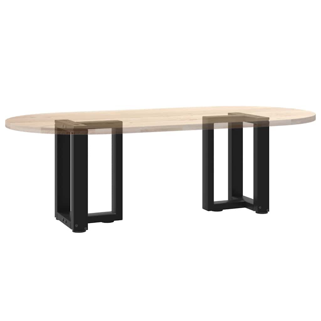 Kavos staliuko kojelės, T formos, 2 vnt., juodos, 28x25x(42 - 43) cm, plienas - Namų Idėja