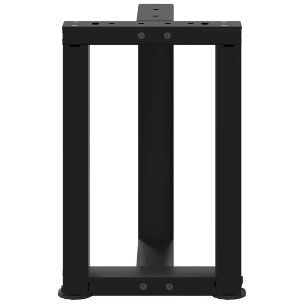 Kavos staliuko kojelės, T formos, 2 vnt., juodos, 28x25x(42 - 43) cm, plienas - Namų Idėja