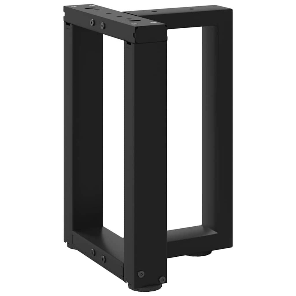 Kavos staliuko kojelės, T formos, 2 vnt., juodos, 28x25x(42 - 43) cm, plienas - Namų Idėja