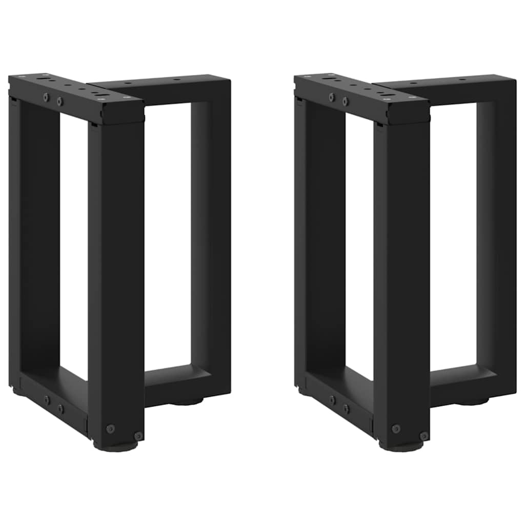 Kavos staliuko kojelės, T formos, 2 vnt., juodos, 28x25x(42 - 43) cm, plienas - Namų Idėja