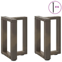 Kavos staliuko kojelės, T formos, 2 vnt., juodos, 28x25x(42 - 43) cm, plienas - Namų Idėja