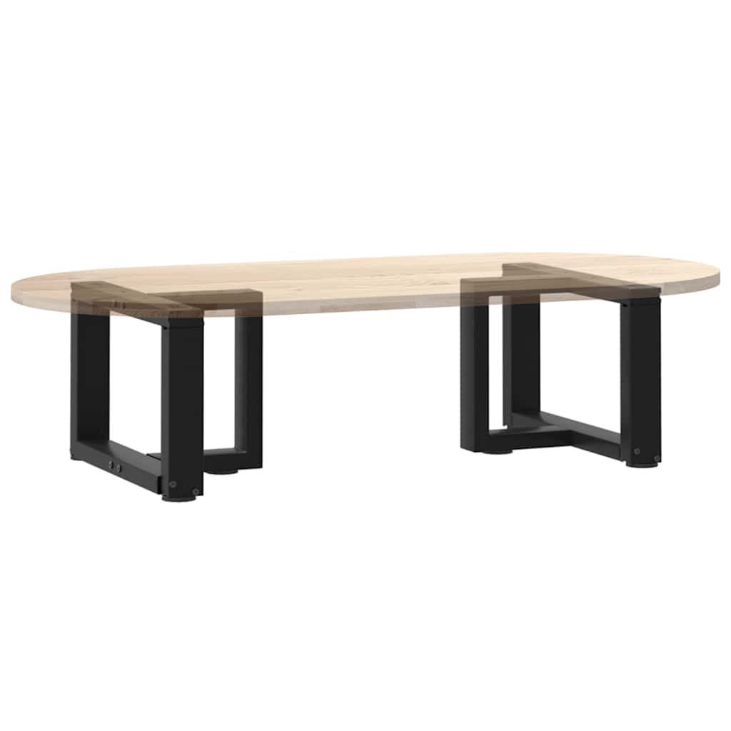 Kavos staliuko kojelės, T formos, 2 vnt., juodos, 50x25x(30 - 31) cm, plienas - Namų Idėja