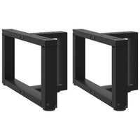Kavos staliuko kojelės, T formos, 2 vnt., juodos, 50x25x(30 - 31) cm, plienas - Namų Idėja