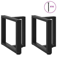 Kavos staliuko kojelės, T formos, 2 vnt., juodos, 50x25x(42 - 43) cm, plienas - Namų Idėja