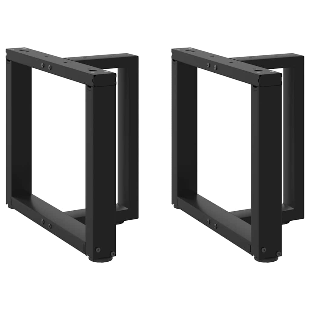 Kavos staliuko kojelės, T formos, 2 vnt., juodos, 50x25x(42 - 43) cm, plienas - Namų Idėja
