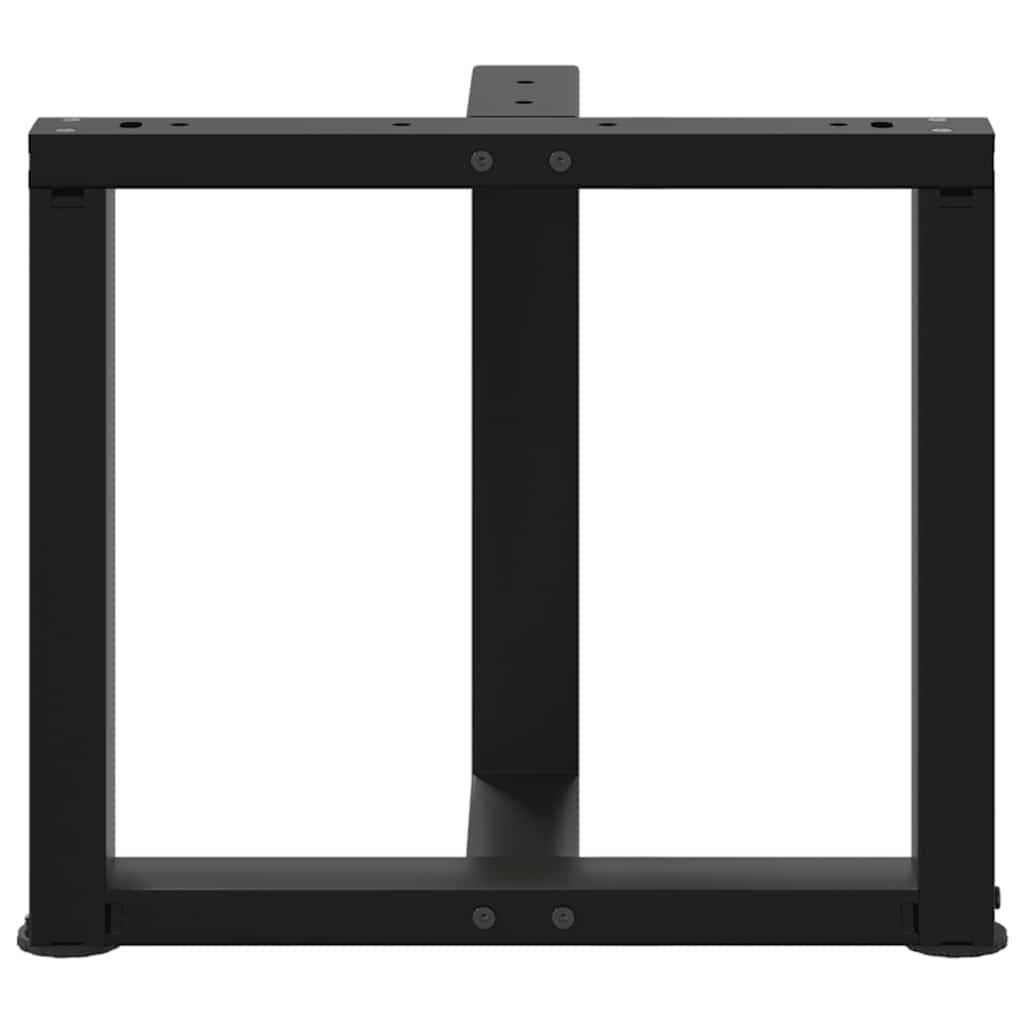 Kavos staliuko kojelės, T formos, 2 vnt., juodos, 50x25x(42 - 43) cm, plienas - Namų Idėja