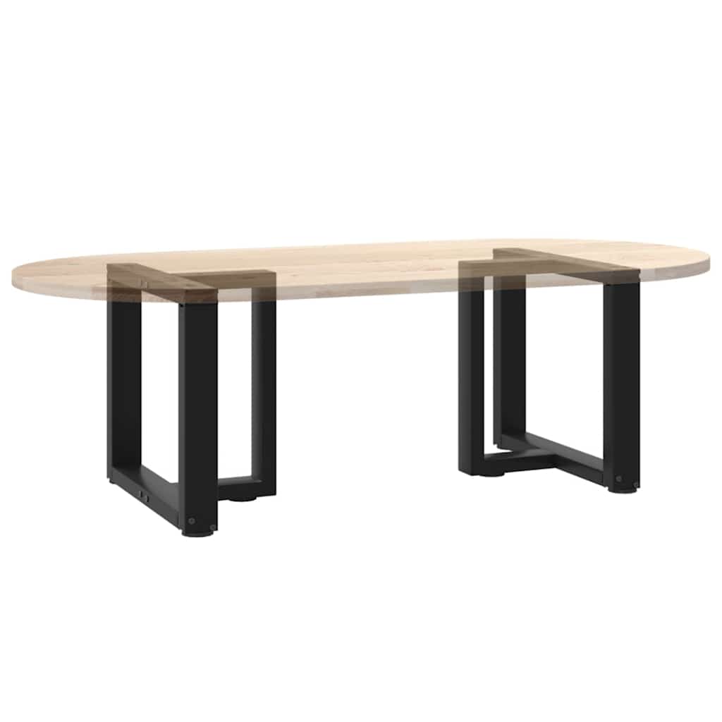 Kavos staliuko kojelės, T formos, 2 vnt., juodos, 50x25x(42 - 43) cm, plienas - Namų Idėja