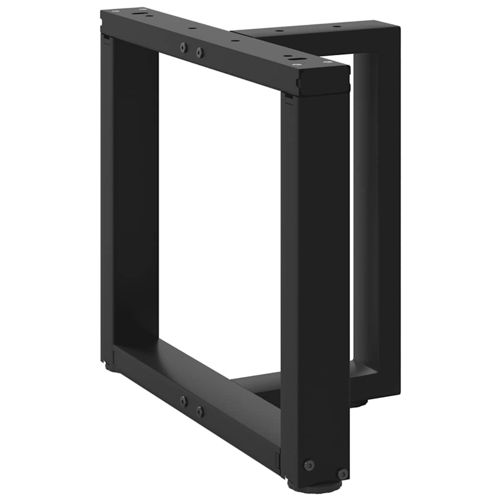 Kavos staliuko kojelės, T formos, 2 vnt., juodos, 50x25x(42 - 43) cm, plienas - Namų Idėja