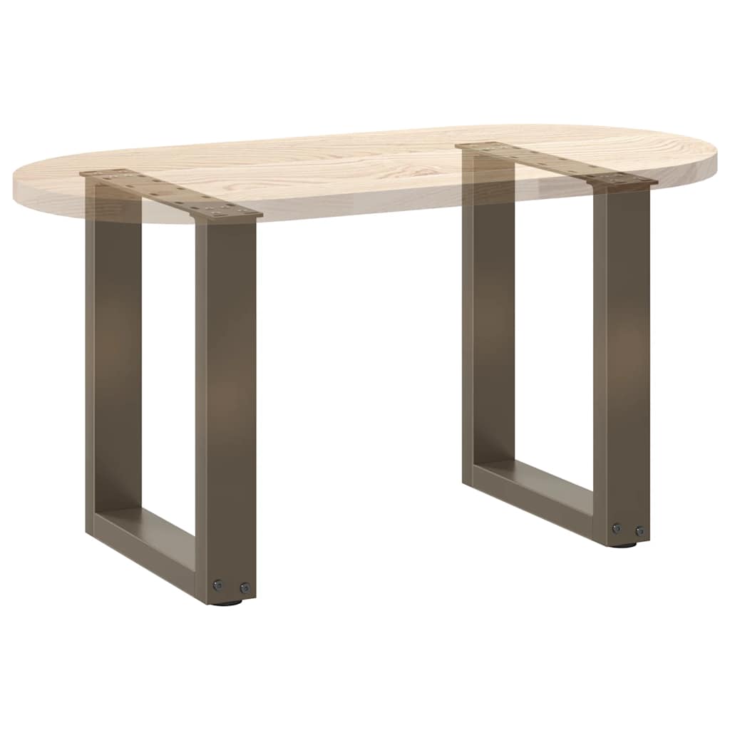 Kavos staliuko kojelės, U formos, 2 vnt., natūralus plienas, 28x(42 - 43) cm, plienas - Namų Idėja