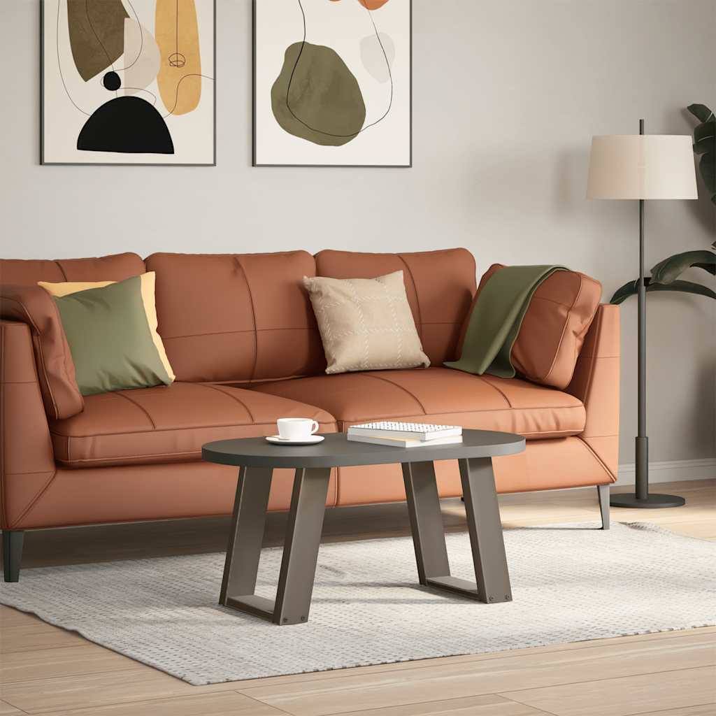 Kavos staliuko kojelės, U formos, 2 vnt., natūralus plienas, 38x(42 - 43) cm, plienas - Namų Idėja