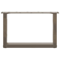 Kavos staliuko kojelės, U formos, 2 vnt., natūralus plienas, 50x(30 - 31) cm, plienas - Namų Idėja