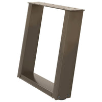 Kavos staliuko kojelės, U formos, 2 vnt., natūralus plienas, 50x(42 - 43) cm, plienas - Namų Idėja