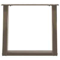 Kavos staliuko kojelės, U formos, 2 vnt., natūralus plienas, 50x(42 - 43) cm, plienas - Namų Idėja