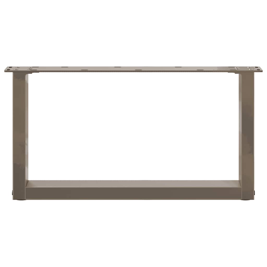 Kavos staliuko kojelės, U formos, 2 vnt., natūralus plienas, 60x(30 - 31) cm, plienas - Namų Idėja