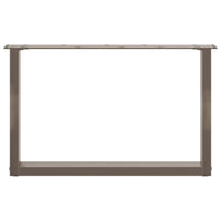Kavos staliuko kojelės, U formos, 2 vnt., natūralus plienas, 60x(42 - 43) cm, plienas - Namų Idėja