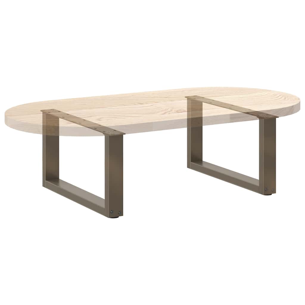 Kavos staliuko kojelės, U formos, 2 vnt., natūralus plienas, 70x(30 - 31) cm, plienas - Namų Idėja