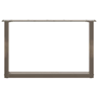 Kavos staliuko kojelės, U formos, 2 vnt., natūralus plienas, 70x(42 - 43) cm, plienas - Namų Idėja
