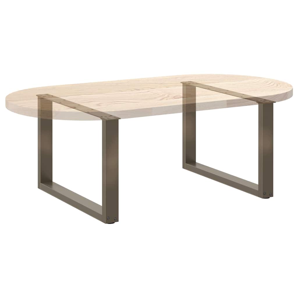 Kavos staliuko kojelės, U formos, 2 vnt., natūralus plienas, 70x(42 - 43) cm, plienas - Namų Idėja