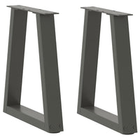 Kavos staliuko kojelės, V formos, 2 vnt., antracito spalvos, 28x(42 - 43,3) cm, plienas - Namų Idėja