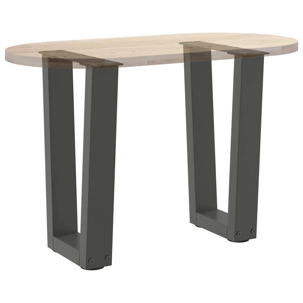 Kavos staliuko kojelės, V formos, 2 vnt., antracito spalvos, 28x(42 - 43,3) cm, plienas - Namų Idėja