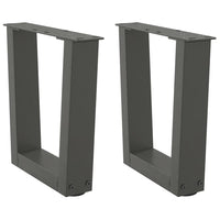 Kavos staliuko kojelės, V formos, 2 vnt., antracito spalvos, 30x(30 - 31,3) cm, plienas - Namų Idėja