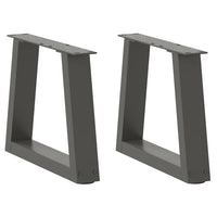 Kavos staliuko kojelės, V formos, 2 vnt., antracito spalvos, 30x(30 - 31,3) cm, plienas - Namų Idėja