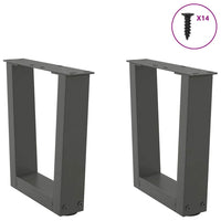 Kavos staliuko kojelės, V formos, 2 vnt., antracito spalvos, 30x(30 - 31,3) cm, plienas - Namų Idėja
