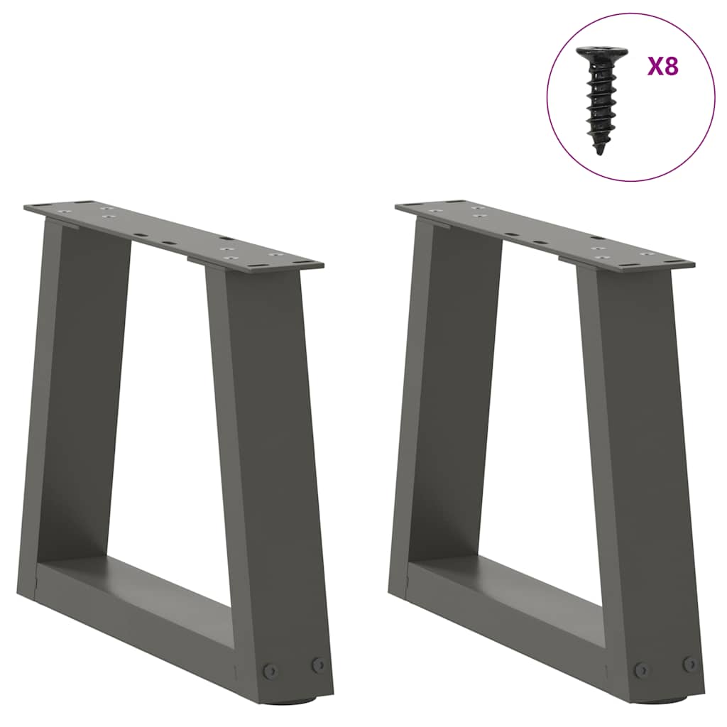 Kavos staliuko kojelės, V formos, 2 vnt., antracito spalvos, 30x(30 - 31,3) cm, plienas - Namų Idėja